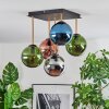 Gastor ceiling light, globe light gold, black, 5-light sources