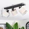 Bassagoda ceiling light, ceiling spotlight black, 3-light sources