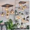 Ripoll ceiling light, globe light gold, black, 5-light sources