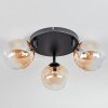 Chehalis ceiling light, globe light 48.5 cm Amber, clear, 3-light sources