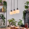 Bassagoda hanging light, pendant light Ecru, black, 3-light sources