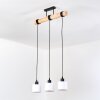 Bassagoda hanging light, pendant light Ecru, black, 3-light sources