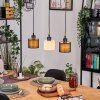 Bassagoda hanging light, pendant light Ecru, black, 3-light sources