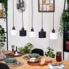 Bassagoda hanging light, pendant light Ecru, black, 5-light sources