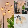 Koyoto globe light, floor lamp Amber, clear, 5-light sources