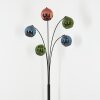 Koyoto globe light, floor lamp blue, green, coppery, 5-light sources