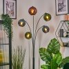 Koyoto globe light, floor lamp blue, green, coppery, 5-light sources