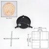 Basto ceiling light, globe light Ecru, 3-light sources