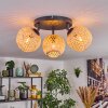 Basto ceiling light, globe light Ecru, 3-light sources
