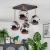 Ripoll ceiling light, globe light gold, black, 5-light sources