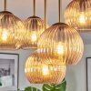 Koyoto ceiling light, globe light 45 cm brass, black, 5-light sources