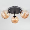 Chehalis ceiling light, globe light 48.5 cm Amber, 3-light sources