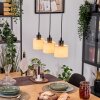 Bassagoda hanging light, pendant light Ecru, black, 3-light sources