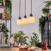 Bassagoda hanging light, pendant light Ecru, black, 3-light sources