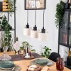 Bassagoda hanging light, pendant light Ecru, black, 3-light sources