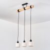 Bassagoda hanging light, pendant light Ecru, black, 3-light sources