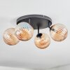 Chehalis ceiling light, globe light 30 cm Amber, 4-light sources