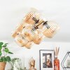 Koyoto ceiling light, globe light gold, black, 10-light sources