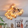 Koyoto ceiling light, globe light gold, black, 10-light sources