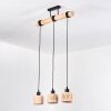 Granja hanging light, pendant light Ecru, black, 3-light sources