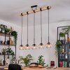Koyoto hanging light, globe light, pendant light Ecru, black, 5-light sources