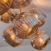 Ripoll ceiling light, globe light gold, black, 10-light sources