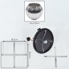 Ripoll ceiling light, globe light brass, black, 5-light sources