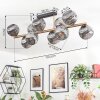 Ripoll ceiling light, globe light gold, black, 10-light sources