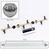 Ripoll ceiling light, globe light gold, black, 10-light sources