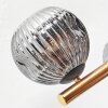 Ripoll ceiling light, globe light gold, black, 10-light sources