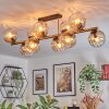 Koyoto ceiling light, globe light gold, black, 10-light sources