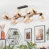 Koyoto ceiling light, globe light gold, black, 10-light sources