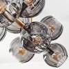 Koyoto ceiling light, globe light gold, black, 10-light sources