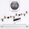 Koyoto ceiling light, globe light gold, black, 10-light sources