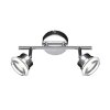 Wofi MORGAN ceiling spotlight LED chrome, 2-light sources