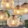 Ripoll ceiling light, globe light gold, black, 5-light sources