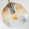 Ripoll ceiling light, globe light brass, black, 5-light sources