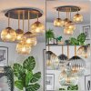 Ripoll ceiling light, globe light brass, black, 5-light sources