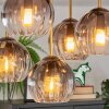 Koyoto ceiling light, globe light gold, black, 5-light sources