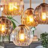Koyoto ceiling light, globe light gold, black, 5-light sources