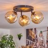 Koyoto ceiling light, globe light Amber, 3-light sources