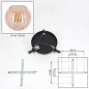 Koyoto ceiling light, globe light Amber, 3-light sources