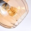 Koyoto ceiling light, globe light Amber, 3-light sources