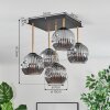 Ripoll ceiling light, globe light gold, black, 5-light sources