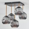 Ripoll ceiling light, globe light gold, black, 5-light sources