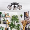 Koyoto ceiling light, globe light Smoke-coloured, 3-light sources