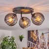 Koyoto ceiling light, globe light Smoke-coloured, 3-light sources