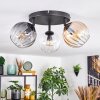 Koyoto ceiling light, globe light Amber, clear, Smoke-coloured, 3-light sources