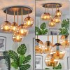Koyoto ceiling light, globe light 45 cm brass, black, 5-light sources