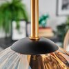 Koyoto ceiling light, globe light 45 cm brass, black, 5-light sources